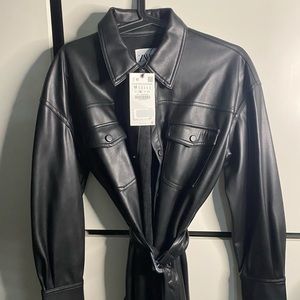 ZARA LEATHER TRENCH